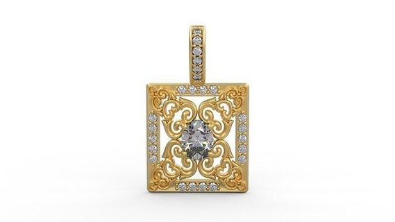 pendant 366 silver printable diamond woman fashion wedding saphire necklace love oval halo ornament deco frame jewelry pendants 3d print model - Mito3D