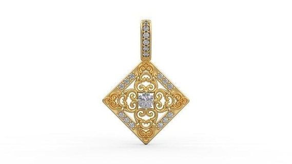 pendente 367 argento stampabile diamante donna moda nozze zaffiro collana amore ornamento alone deco gioielleria ciondoli 3d print model - Mito3D