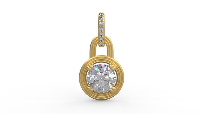 pendentif 368 argent imprimable diamant femme mode mariage saphir Collier l'amour bijoux pendentifs 3D print model - Mito3D
