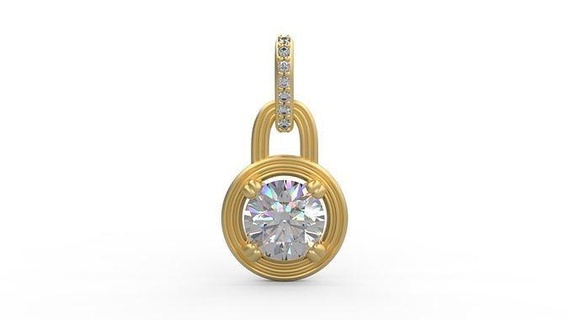 pingente 368 prata imprimível diamante mulher moda Casamento Saphire colar amar joalheria pingentes 3d print model - Mito3D