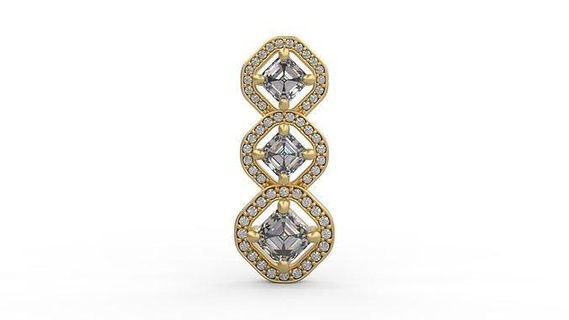 pendentif 383 argent imprimable diamant femme mode mariage saphir Collier l'amour émeraude bijoux pendentifs 3d print model - Mito3D