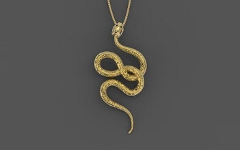 pendant 388 jewelry snake luxury necklace jewel jewellery joias joya pingente serpente snakes fashion art precious silver gold beauty pendants 3d print model - Mito3D