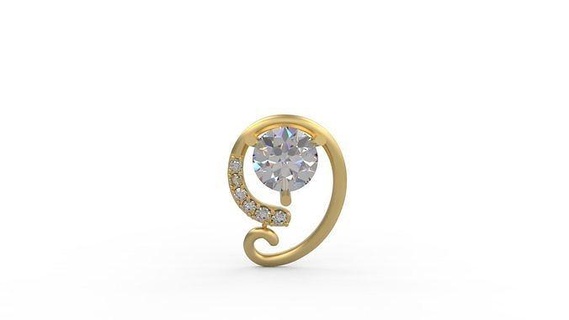 pendente 389 argento stampabile diamante donna moda nozze zaffiro collana amore gioielleria ciondoli 3d print model - Mito3D