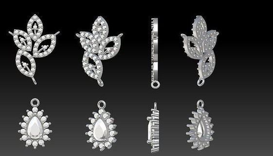 pendant 3d printed model jewelry gem platinum gold silver diamond jewel pendants 3d print model - Mito3D