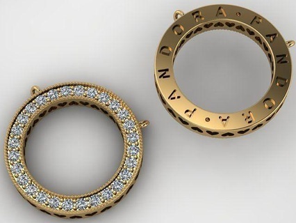 pendant 3d printing jewelry luxury gold decoration shining wealth silver printable jewel gem brilliant treasure shape art coin ring pendants 3d print model - Mito3D