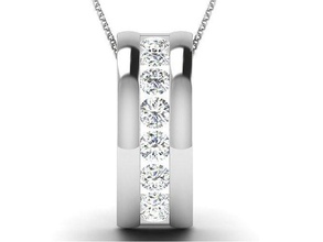 Anhänger 3dm stl obj fbx Einzelheiten Juwel Hochzeit Engagement Schmuck druckbar Diamant Silber Gold Sterling Weiß brillant Platin Luxus wertvoll Halskette 3d print model - Mito3D