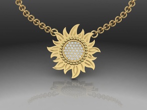 pendant 3 jewelry design fashion summer sun big necklaces gold jewel 3dmodel 3dprint top original new girl boy medallion silver pendants 3d print model - Mito3D