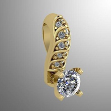 colgante de 40 la joyería oro precioso lujo el plata joya brillante 3dpendant 3d 3djewelry 3djewellery joyas 3djewel diamante colgantes 3d print model - Mito3D