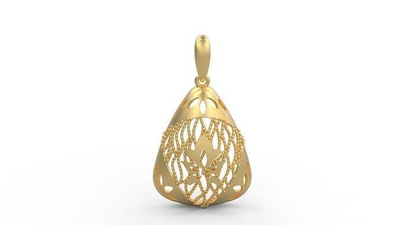 pendentif 410 argent imprimable diamant femme mode mariage saphir rubis Collier fleur perles floral câble bijoux anneaux 3d print model - Mito3D
