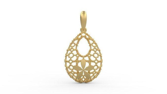 pendant 416 silver printable diamond woman fashion wedding saphire ruby necklace ultra vision 22k kuwait arab turkish 18k ultravision flower floral jewelry rings 3d print model - Mito3D