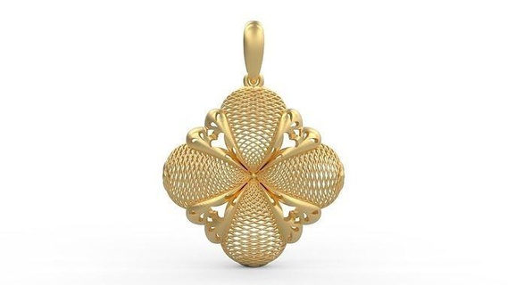 pendant 426 silver printable woman fashion wedding necklace ultra vision 22k kuwait arab turkish 18k ultravision flower floral beads wire jewelry rings 3d print model - Mito3D