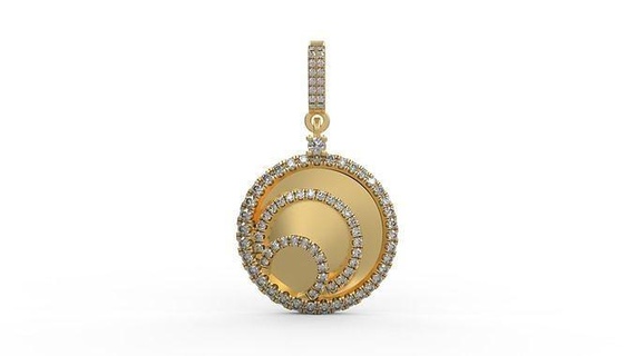 pendentif 458 argent imprimable diamant femme mode mariage saphir rubis Collier Halo Cadre Mémoire bijoux anneaux 3d print model - Mito3D