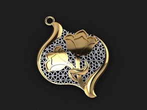 pendant 46 gold fashion ring beauty diamond wedding jewel jewellery jewelry pendants 3d print model - Mito3D