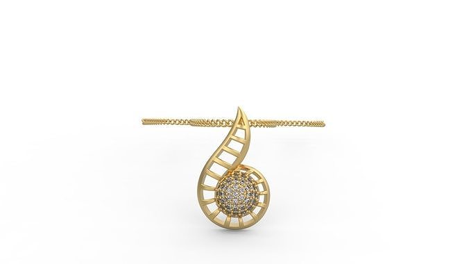 pendente 463 argento stampabile diamante donna moda nozze zaffiro rubino collana spianare alone gioielleria anelli 3D print model - Mito3D
