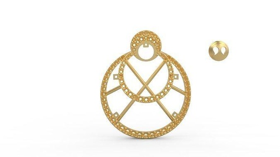 pendentif 561 argent imprimable diamant femme mode mariage saphir Collier l'amour Halo médaille bijoux pendentifs 3d print model - Mito3D