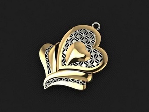 pendente 62 oro moda squillare bellezza diamante nozze gioiello gioielleria ciondoli 3d print model - Mito3D