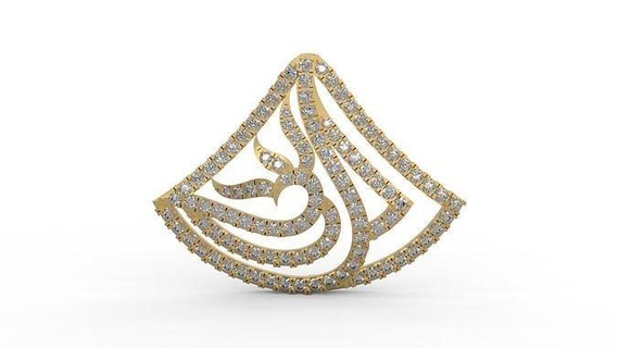 pendant 798 silver printable diamond woman fashion wedding saphire necklace love jewelry pendants 3d print model - Mito3D