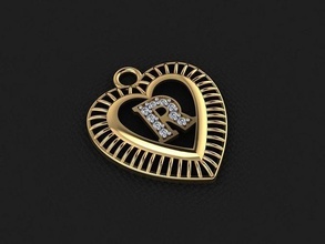 pendant 81 gold fashion ring beauty diamond wedding jewel jewellery jewelry pendants 3d print model - Mito3D