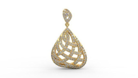 pendentif 821 argent imprimable diamant femme mode mariage saphir Collier l'amour bijoux pendentifs 3d print model - Mito3D
