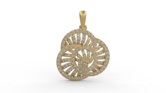 pendentif 823 argent imprimable diamant femme mode mariage saphir Collier l'amour bijoux pendentifs 3d print model - Mito3D