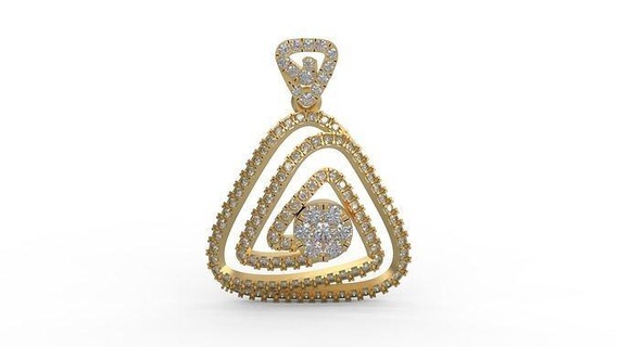 pendentif 824 argent imprimable diamant femme mode mariage saphir Collier l'amour bijoux pendentifs 3d print model - Mito3D