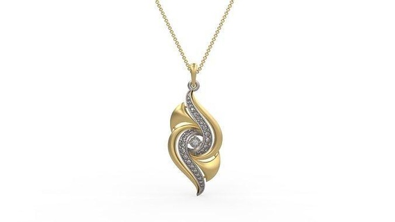 pendant 857 silver printable diamond woman fashion wedding saphire necklace love jewelry pendants 3d print model - Mito3D