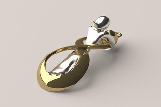 Anhänger 9 Gold Schmuck Silber druckbar Halskette Juwel Weihnachten Umarmung Luxus leuchtenden Diamant Ring engagem Hochzeit Engagement 3d print model - Mito3D
