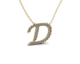 pingente alfabeto carta d joalheria ouro colar prata anel diamante imprimível jóia jóias casamento gema brilhante esterlina moda beleza noivado pingentes 3d print model - Mito3D