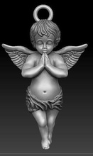 colgante pendiente ángel 3d scuplt amor djedy Cupido joyería joya colgantes collares esposas 3d print model - Mito3D