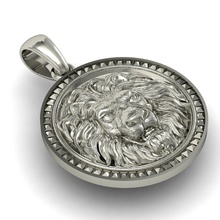 kolye sinirli aslan Gümüş takı yazdırılabilir sterling mücevher platin moda güzellik goldangry baskı 3d print model - Mito3D