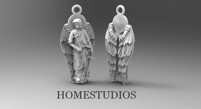 pendant archangel religion religious michael angel jewelry pendants wings moreno keaton lucifer 3d print model - Mito3D