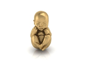 anhänger baby niedlich kind junge knirps scherz tyke babbie gold schmuck druckbar 3d silber juwel 3d print model - Mito3D