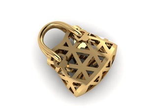 pendant bag jewelry gold printable luxury necklace pendants 3d print model - Mito3D