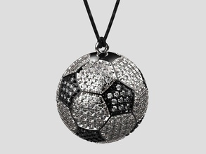 pendente palla 3d stampabile calcio sport gioielleria 3dm stl file incisione gemma oro argento stampa diamante platino gioiello ciondoli originale collana rinoceronte 3d print model - Mito3D