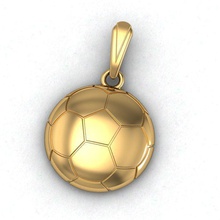 colgante de la bola joyería el fútbol menspendant oro colgantes 3d print model - Mito3D