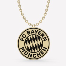 pendant bayern munchen jewelry silver printable fc germany gold 3d trinket logo charm jewel yellow pendants emblem die roten 3d print model - Mito3D