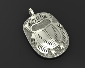 kolye böcek bokböceği mısır firavun mumya moda takı cnc stl incir dlp mücevher altın yazdırılabilir gümüş doğa uçmak 3d print model - Mito3D