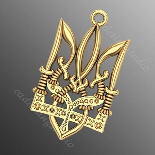 Anhänger bi53 Gold Juwel drucken Silber religiös wertvoll Symbol Schönheit Diamant Sterling Jesus Halskette Christian Schmuck ua Ukraine 3d print model - Mito3D