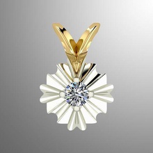 Anhänger bi-3 Weihnachten Geschenk Schmuck feier Geburtstag neue Juwelen Juwel diamond genial - Brillant-Anhänger bedruckbare 3d-Edelstein 3d diamant bedruckbar ist Silber 3d print model - Mito3D