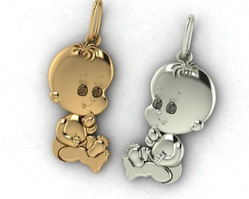 pendant birth baby jewelry mom gold means lot pendants 3d print model - Mito3D