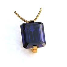 pendant blue sapphire bp056 jewelry 3d printable fashion accessory prototyping character clothing 3d print model - Mito3D