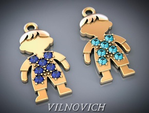 pendant boy jewelry jewellry gold silver diamond jewel gem jewellery stone bracelet pendants 3d print model - Mito3D