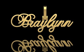 kolye Braylynn altın gül takı 3d print model - Mito3D