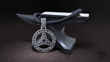 kolye brigit düğüm muska model baskı dekorasyon stereolitografi desen lüks süs mücevher yazdırılabilir balmumu vikingler tılsım çelik sembol takı 3d print model - Mito3D
