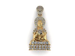 pendant buddha jewelry luster sculpture art medium pendants 3d print model - Mito3D