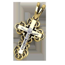 anhänger 1 kreuz juwel schmuck jesus juwelier religion christus kirche symbol 3d print model - Mito3D