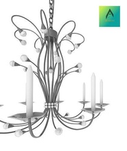 pendant candle md design pendantcandle lamp interior lighting luxury house 3d print model - Mito3D