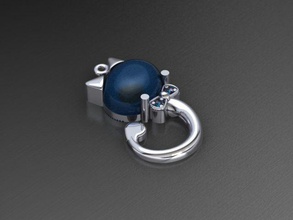 pendentif chat bijoux cat desing la pendaison de l'anneau jewerlydesing pendentifs 3d print model - Mito3D