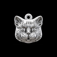 pendentif chat tête masque bijoux animal beauté animaux compagnie symbole argent visage imprimable bijou prêt l'impression pendentifs 3d print model - Mito3D