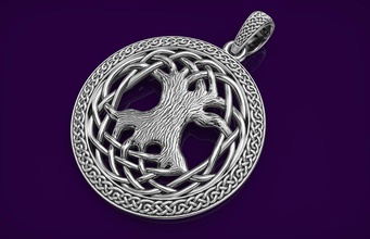 Kelt ağaç hayat kolye takı mücevher Gümüş celtic altın desen kefalet 3d print model - Mito3D